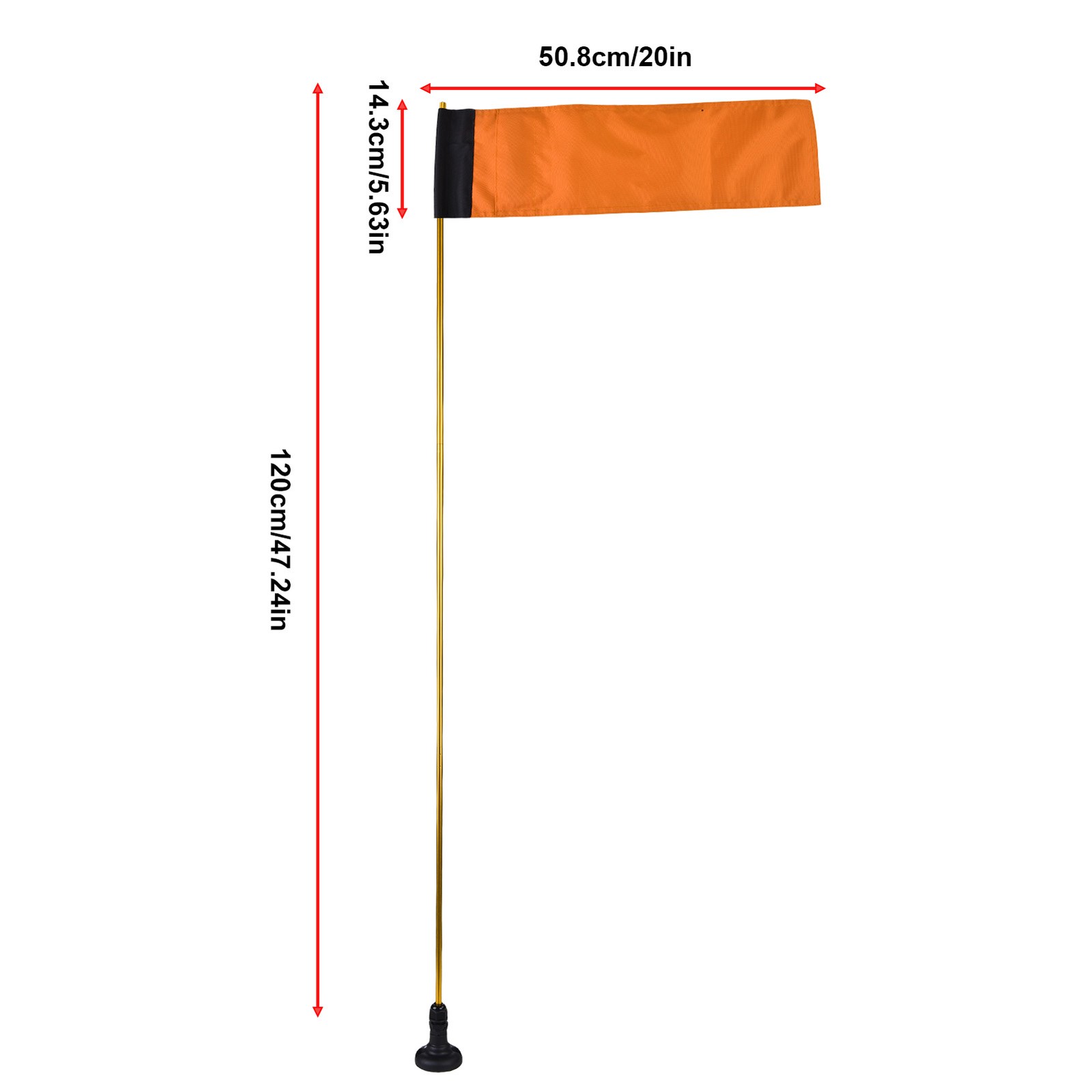 Safety Flag With Pole Storage Bag Screws And Track Mount Osr