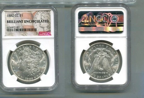 1882 CC MORGAN SILVER DOLLAR NGC BU 7013T