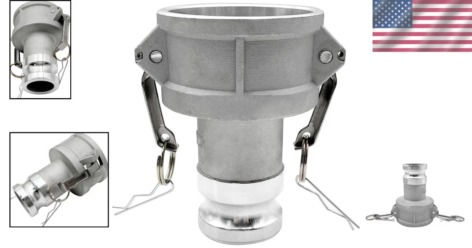 Montaje de ranura y leva macho de 3" hembra a 2" de alta resistencia para conexiones confiables Foto 2 de 4