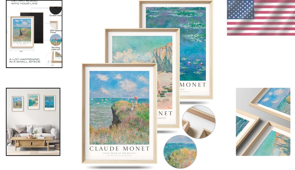 Classic Monet Framed Poster Collection - Image 2 of 4