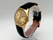 POLJOT 2609 Gilding Vintage Mechanical Wristwatch AU10 USSR Serviced Watch