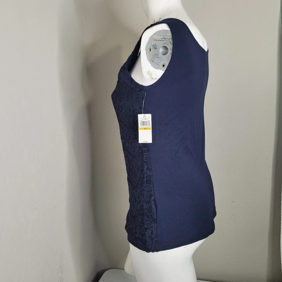 NEW Van Heusen Small tank blouse lace scoop neck sleeveless stretch NWT - Image 4 of 4