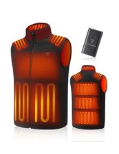 Men Heated Vest with Battery Pack Included, Fleece Electric Heating... Fast Ship