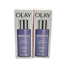 2X NEW Olay Retinol 24 Night Smoothing Serum Fragrance Free 40ml