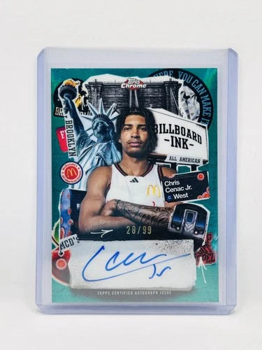 2025 Topps Chrome McDonald's Green Refractor Auto Chris Cenac Jr. #/99 RC #BI-CC