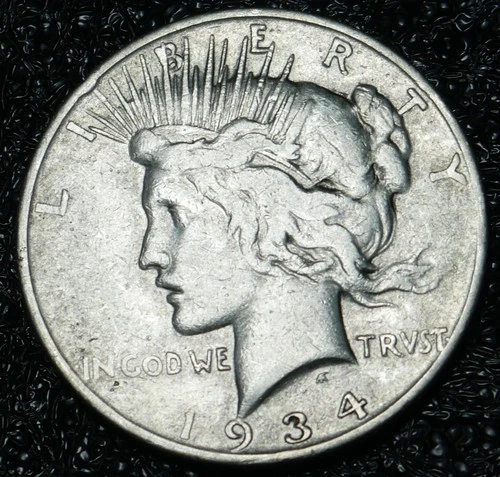 1934-D Peace Dollar - Fine/XF