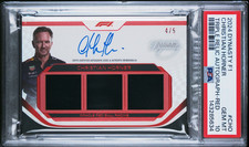 2024 Topps Dynasty F1 Christian Horner Triple Relic Auto Red  4/5 PSA 10!