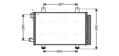 AVA Aircon Condenser SZ5090D for Fiat Sedici (2006) 1.6 VVT