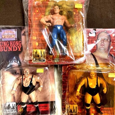 Profi Wrestling Figuren: 2 King Kong Bundy, 1 Killer Kowalski, 3-teilig