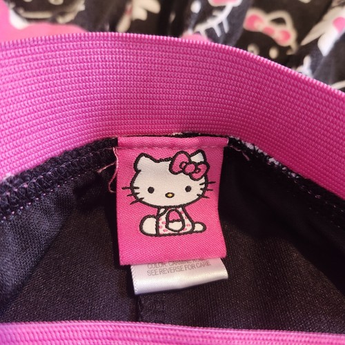 Hello Kitty Girl Size 6 Hot Pink Black Polka Dot Layered Skirt W/ Shorts Skort - Picture 2 of 7