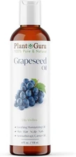 Grapeseed Oil 4 oz. Cold Pressed 100% Pure Natural Carrier for Skin, Body, Face,