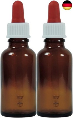 Viva Housewares # 58244 # 2 x Pipette bottle 30 ml made of amber glass, small