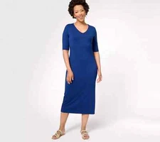 #591 Attitudes by Renee Regular Parisian Jersey Midi Dres Size XXS