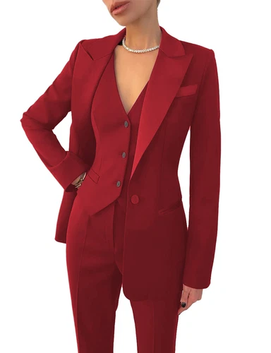 Women 3Pcs Set Wedding Pantsuits Formal Women Suits Office Sets Business Office - Picture 1 of 23
