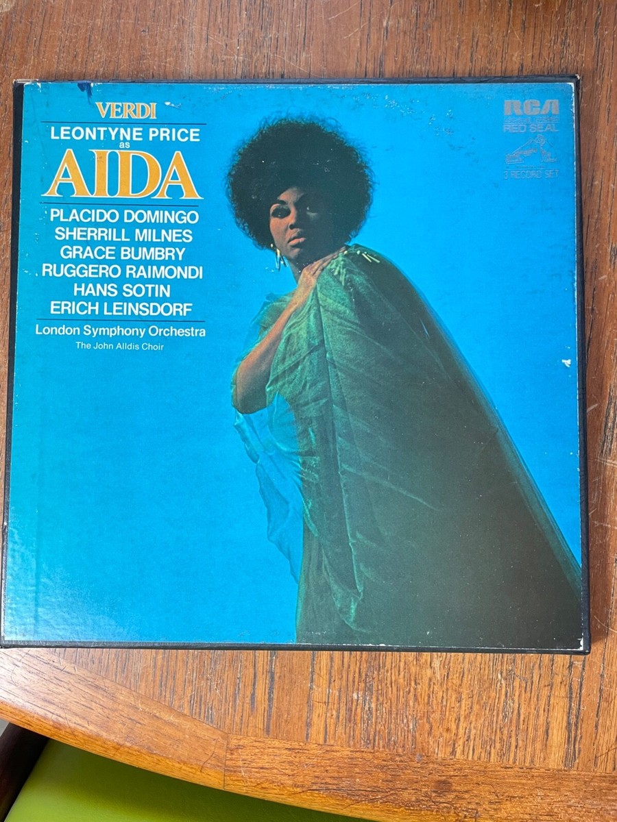 Verdi Aida Price Domingo Milnes Bumbry Leinsdorf LSO 3X-LP RCA LSC
