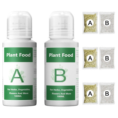 Hydroponics Nutrients (800ml in Total) Plant Food A and B for Aerogarden Hy