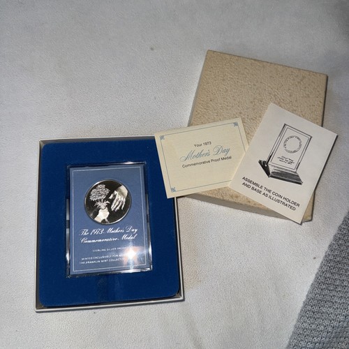 1973 Muttertag Gedenkmedaille Sterling Silber PP Franklin Mint