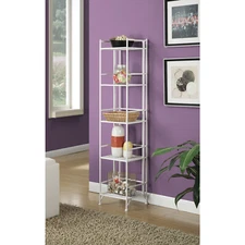Convenience Concepts Designs2go X-tra Storage 5-tier Folding Metal Shelf