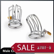 Male Chastity Device Metal Chastity Cage Lock For Men Gay Belt Ring Alternative