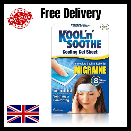 Kool 'N' Soothe Migraine Cooling Strips -( Pack of 1 ) 4 count