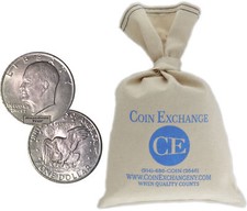 $100 Face Value Bag Copper Nickel Clad $1 Eisenhower IKE Dollars Full Dates