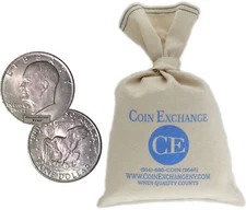 $100 Face Value Bag Copper Nickel Clad $1 Eisenhower IKE Dollars Full Dates