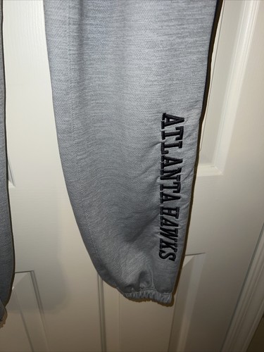Nike DriFit NBA Atlanta Hawks Team Issued Rip AWAY Sweatpants Gray Size TALL XL - Picture 4 of 8