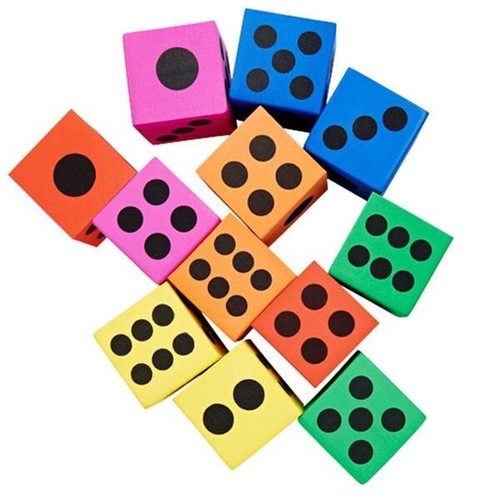 Foam Dice Pack Children Learning Play Colour Number Counting Skill Board Games - Picture 4 of 5