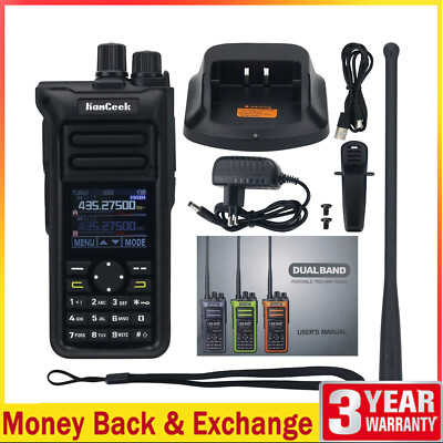 HAMGEEK GT-10 15W Walkie Talkie UHF VHF Marine Radio FM AM Radio Receiver Black