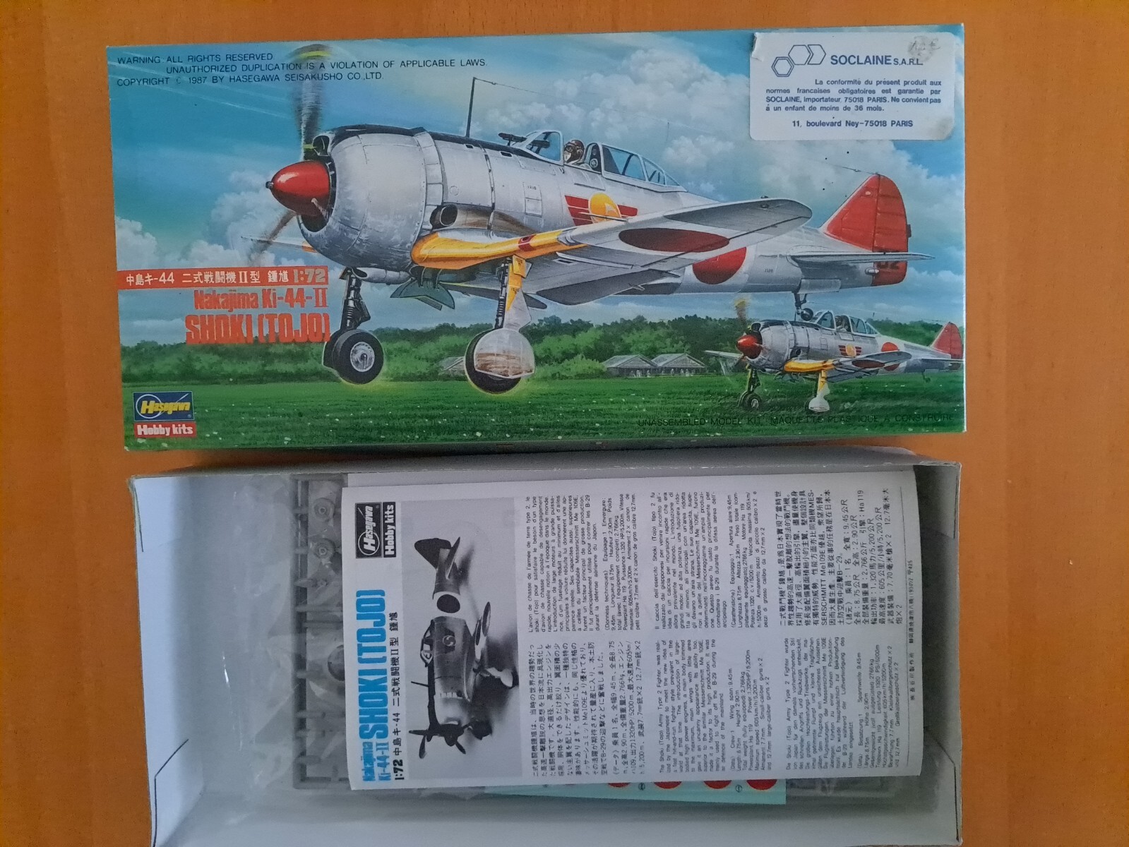 Maquette avion Hasegawa 1/72 Ki-44 Shoki : retrouvez la précision des kits japonais de 1987