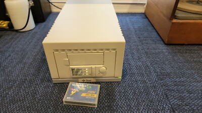 Sun Microsystems External 4mm Tape Drive w/ Blank Tape & Pwr Cable Vintage Data