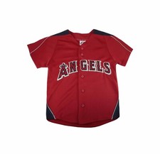 Majestic Los Angeles Angels of Anaheim Big Kids Children Red Navy Replica Jersey