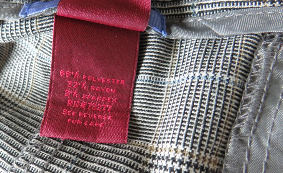 212 Collection Women's Pants Black Tan Gray Multi Plaid Trousers Size 18 - Image 4 of 4