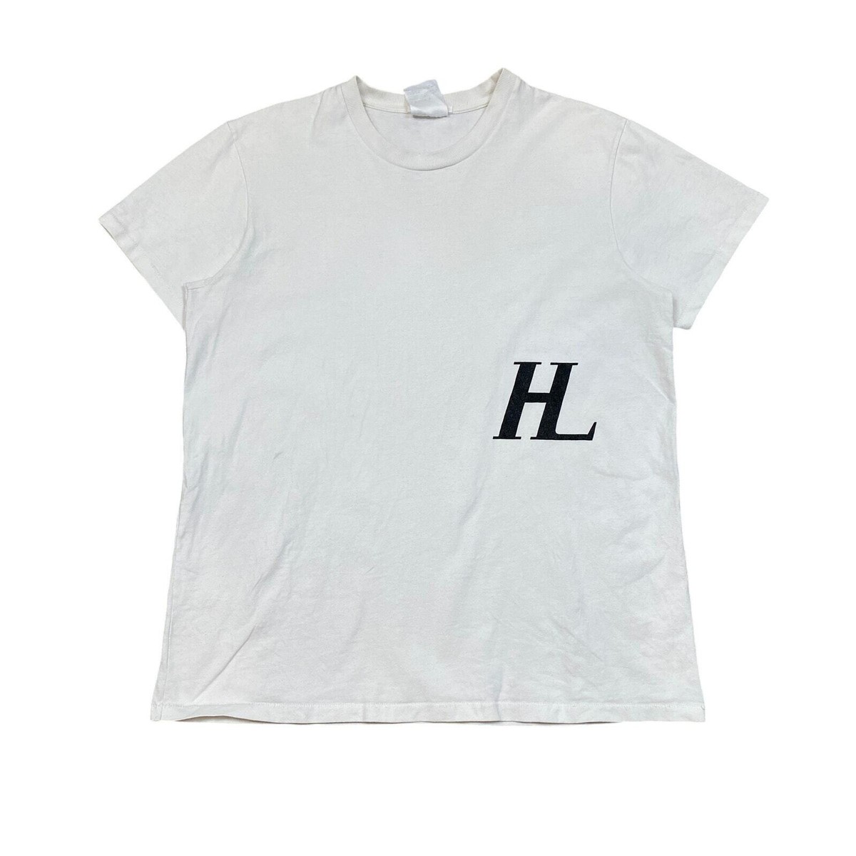 HELMUT LANG カットソー S Helmut Lang HL Logo Crew SS T Shirt Men's XL Minimalist