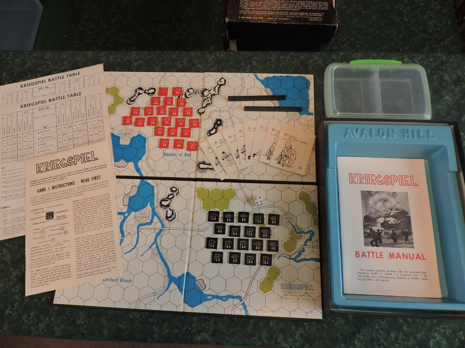 VINTAGE A.H. BOARD GAME "KRIEGSPIEL" eBay