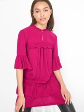NWT GAP Ruffle Tier Dress, Very Berry SIZE S           #121756 W0606H