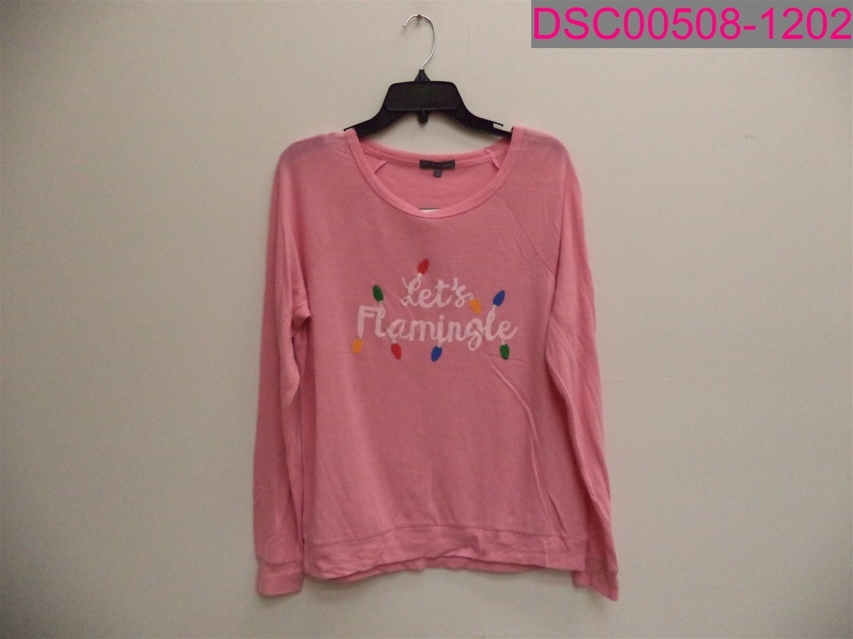 PJ Salvage Women's Long Sleeve Pink Pajama Top 