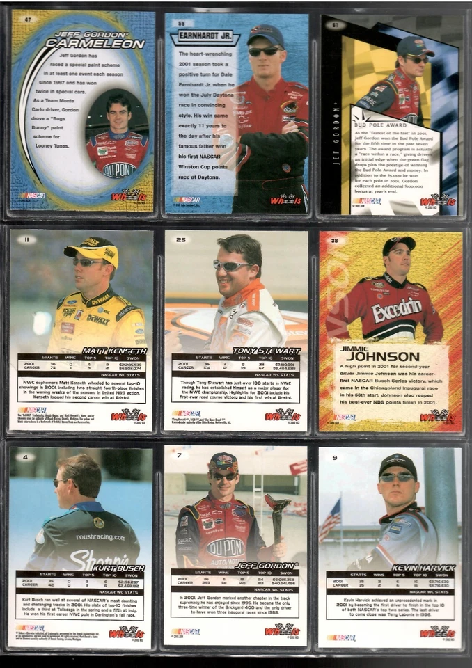 2002 Wheels High Gear 72-card Set Jeff Gordon - Image 2 of 2