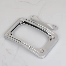 Chrome Rear Curved Laydown License Plate Mount Frame For Harley Road Glide 10-23