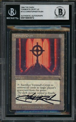 1994 MTG The Dark Tormod's Crypt Christopher Rush Signed BGS