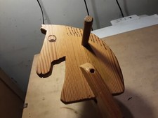 CAVALLINO IN LEGNO GIOCO BIMBI COSTRUITO ARTIGIANALMENTE LUNGHEZZA 82 CM PERFETT