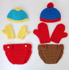 South Park Hat And Diaper Cover With Gloves Eric Cartman, Stan Marsh, Broflovski
