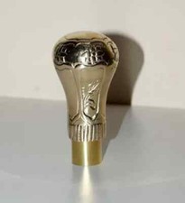 Brass handle golden rounder head style handle for walking stick cane top topper