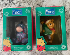 Vintage Pooh Christmas Ornaments Set of 2 Winnie the Pooh and Eeyore