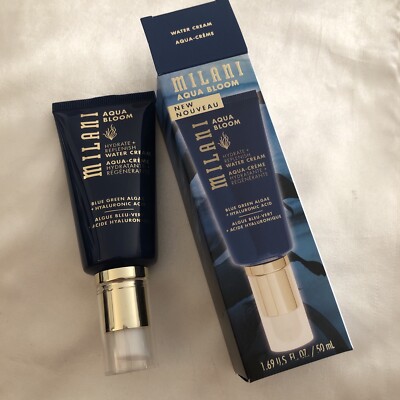 MILANI Aqua Bloom Hydrate + Replenish Water Cream Blue Green Algae 50ml NIB