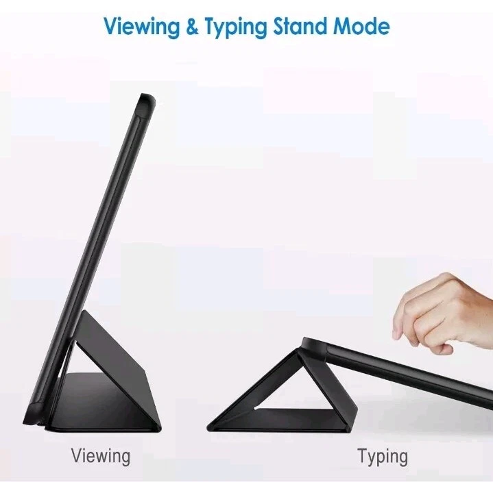 Black Folio Case Amazon Fire HD Tablet 10 Plus 11th Gen 2021 JETech Auto Sleep - Image 3 of 4