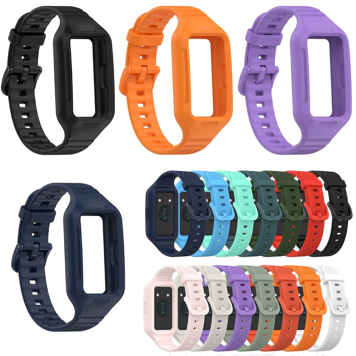 For Huawei Band 7/6/6Pro/Honor Band 6/7 Watch Strap Silicone Wrist Band  Strap