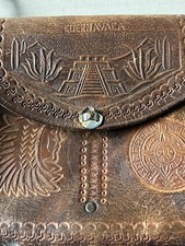 Vintage Hand Tooled Leather Crossbody Saddle Bag Western Rare Hippie Mexican