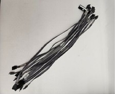   GREAT  LOT OF 12 SATA CABLES 19" GRAY FLAT CONNECTORS, NON-LOCKING TABS  