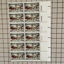 Scott # 1551 - Plate Block Of 12 - "The Winter Road" -  MNH - 1974